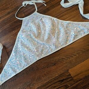 Elegant White Halter Bralette